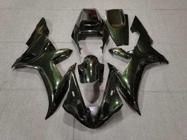 Forest Green & Gold 02-03 Yamaha R1 Fairings Forest Green & Gold 02-03 Yamaha R1 Fairings