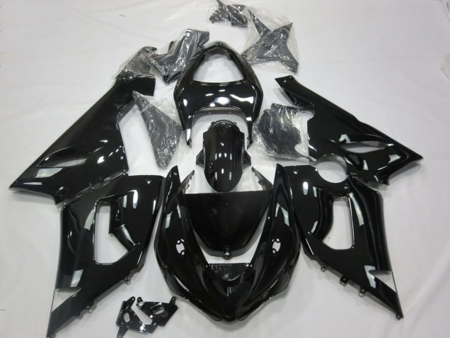 Gloss Black 05-06 Kawasaki ZX6R Fairings Gloss Black 05-06 Kawasaki ZX6R Fairings