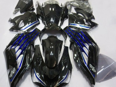 Gloss Black & Blue 12-21 Kawasaki ZX14R Fairings