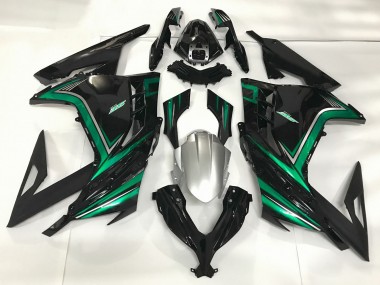 Gloss Black & Emerald Green 13-18 Kawasaki Ninja 300 Fairings