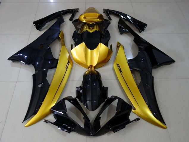 Gloss Black & Gold 08-16 Yamaha R6 Fairings Gloss Black & Gold 08-16 Yamaha R6 Fairings