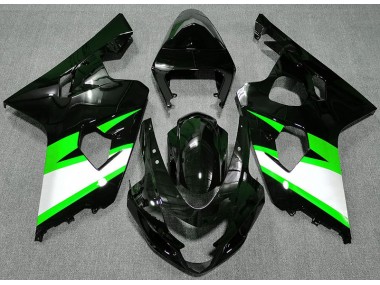 Gloss Black & Green 04-05 Suzuki GSXR 600-750 Fairings
