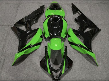 Gloss Black & Green 07-08 Honda CBR600RR Fairings