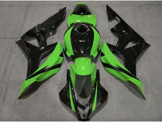 Gloss Black & Green 07-08 Honda CBR600RR Fairings Gloss Black & Green 07-08 Honda CBR600RR Fairings
