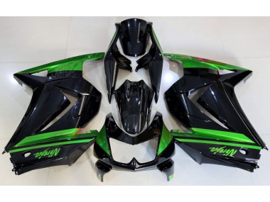 Gloss Black & Green 08-12 Kawasaki Ninja 250 Fairings