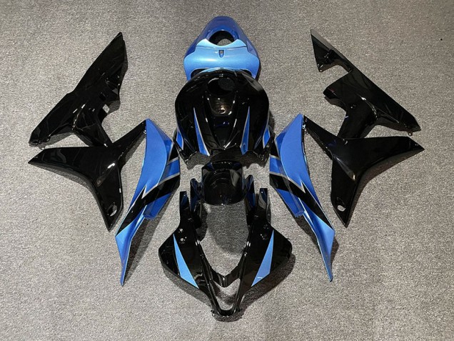 Gloss Black & Light Blue 07-08 Honda CBR600RR Fairings
