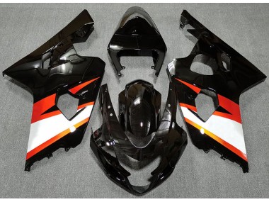 Gloss Black & Orange 04-05 Suzuki GSXR 600-750 Fairings