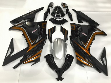 Gloss Black & Orange 13-18 Kawasaki Ninja 300 Fairings