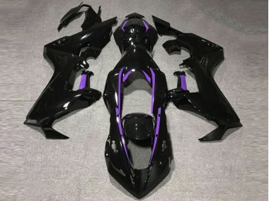 Gloss Black & Purple Lining 17-23 Honda CBR1000RR Fairings