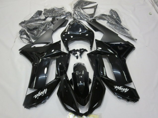 Gloss Black White decal 07-08 Kawasaki ZX6R Fairings Gloss Black White decal 07-08 Kawasaki ZX6R Fairings