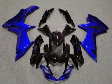 Gloss Black and Aqua Blue 11-24 Suzuki GSXR 600-750 Fairings
