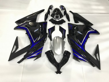Gloss Black and Blue 13-18 Kawasaki Ninja 300 Fairings