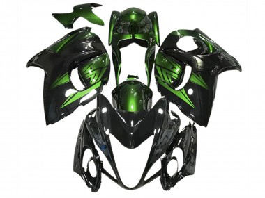 Gloss Black and Deep Green 08-20 Suzuki GSXR 1300 Hayabusa Fairings