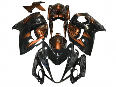 Gloss Black and Deep Orange 08-20 Suzuki GSXR 1300 Hayabusa Fairings