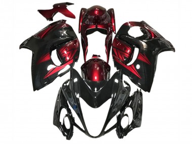 Gloss Black and Deep Red 08-20 Suzuki GSXR 1300 Hayabusa Fairings