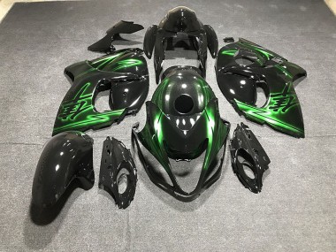 Gloss Black and Green 08-20 Suzuki GSXR 1300 Hayabusa Fairings