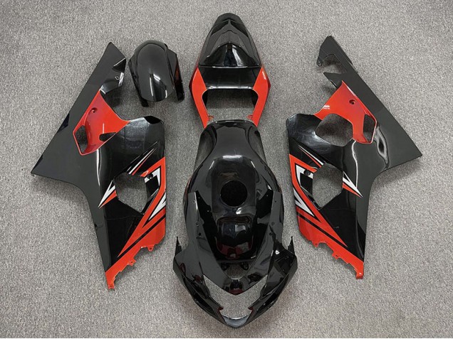 Gloss Black and Red 04-05 Suzuki GSXR 600-750 Fairings Gloss Black and Red 04-05 Suzuki GSXR 600-750 Fairings