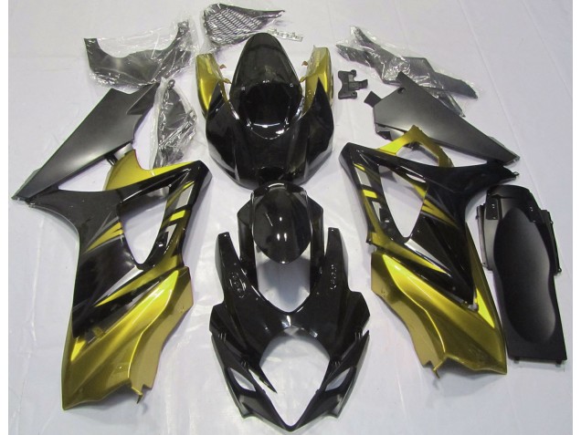 Gloss Black and Yellow 07-08 Suzuki GSXR 1000 Fairings Gloss Black and Yellow 07-08 Suzuki GSXR 1000 Fairings