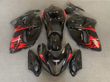 Gloss Black with Red Logos 08-20 Suzuki GSXR 1300 Hayabusa Fairings