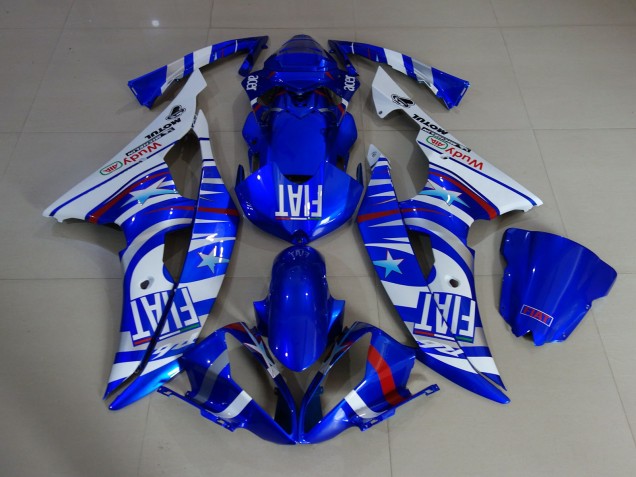 Gloss Blue Fiat 08-16 Yamaha R6 Fairings Gloss Blue Fiat 08-16 Yamaha R6 Fairings