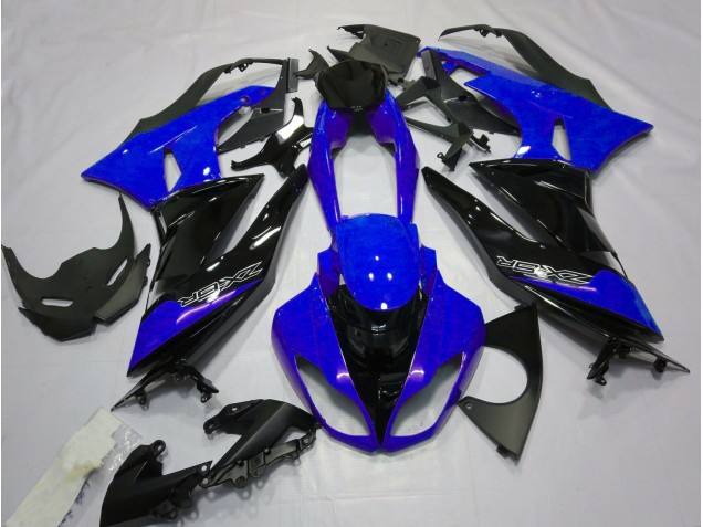 Gloss Blue and Black 09-12 Kawasaki ZX6R Fairings Gloss Blue and Black 09-12 Kawasaki ZX6R Fairings