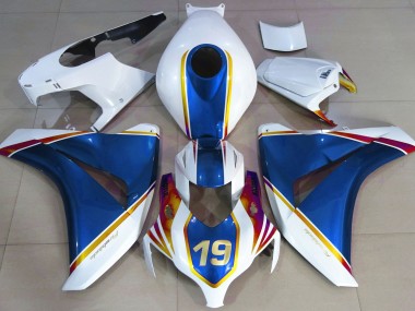 Gloss Blue and White 08-11 Honda CBR1000RR Fairings