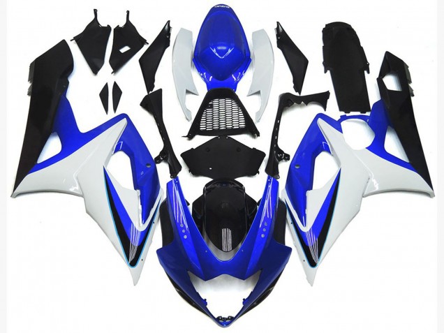 Gloss Blue and White 05-06 Suzuki GSXR 1000 Fairings Gloss Blue and White 05-06 Suzuki GSXR 1000 Fairings