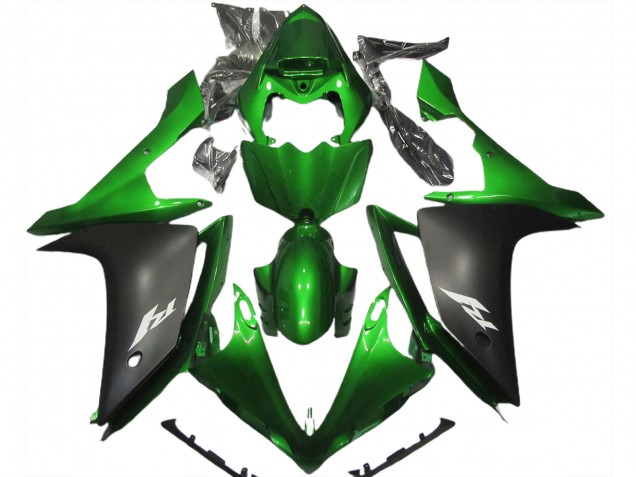 Gloss Green and Black 07-08 Yamaha R1 Fairings Gloss Green and Black 07-08 Yamaha R1 Fairings