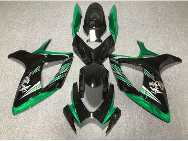 Gloss Green and Black Design 06-07 Suzuki GSXR 600-750 Fairings