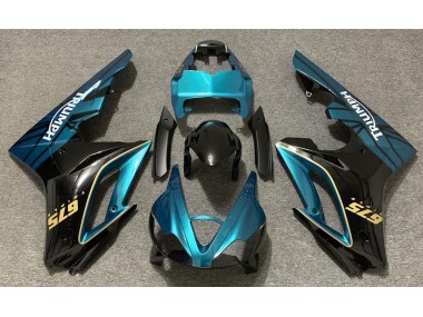 Gloss Light Blue and Black 09-12 Triumph Daytona 675 Fairings