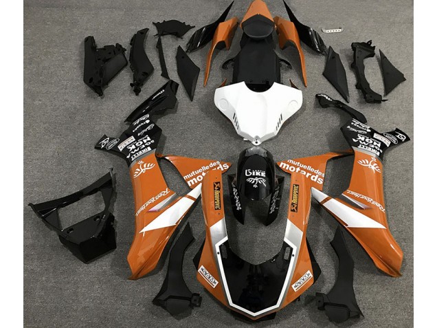 Gloss Orange Logo Style 15-19 Yamaha R1 Fairings Gloss Orange Logo Style 15-19 Yamaha R1 Fairings