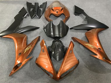 Gloss Orange and Carbon Fiber Style 04-06 Yamaha R1 Fairings