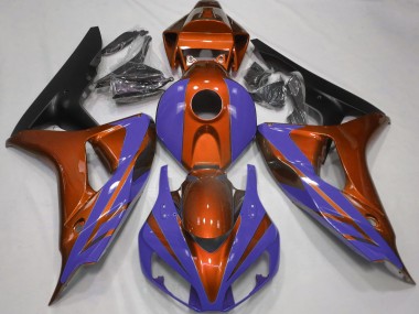 Gloss Orange and Dark Blue 06-07 Honda CBR1000RR Fairings