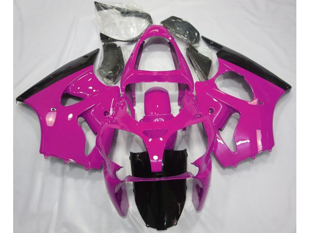 Gloss Pink & Black 00-02 Kawasaki ZX6R Fairings Gloss Pink & Black 00-02 Kawasaki ZX6R Fairings