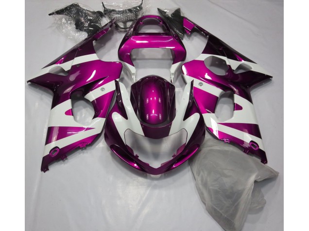 Gloss Pink & White 00-02 Suzuki GSXR 1000 Fairings Gloss Pink & White 00-02 Suzuki GSXR 1000 Fairings