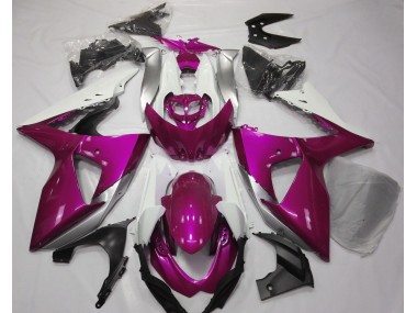 Gloss Pink & White 09-16 Suzuki GSXR 1000 Fairings