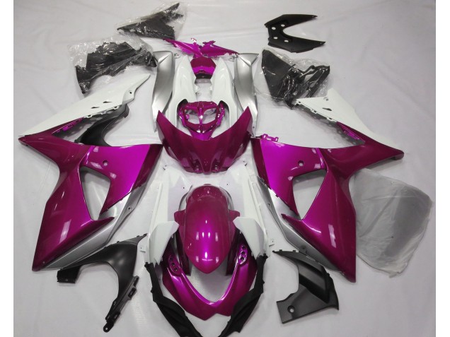 Gloss Pink & White 09-16 Suzuki GSXR 1000 Fairings Gloss Pink & White 09-16 Suzuki GSXR 1000 Fairings