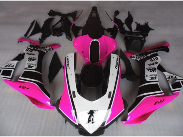 Gloss Pink & White 15-19 Yamaha R1 Fairings Gloss Pink & White 15-19 Yamaha R1 Fairings