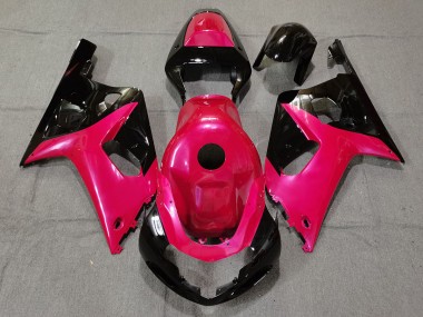 Gloss Pink and Black 01-03 Suzuki GSXR 600-750 Fairings