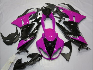 Gloss Pink and Black 09-12 Kawasaki ZX6R Fairings