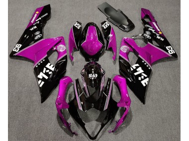 Gloss Pink and Black Custom 05-06 Suzuki GSXR 1000 Fairings