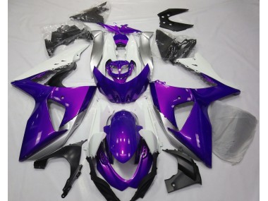 Gloss Purple & White 09-16 Suzuki GSXR 1000 Fairings