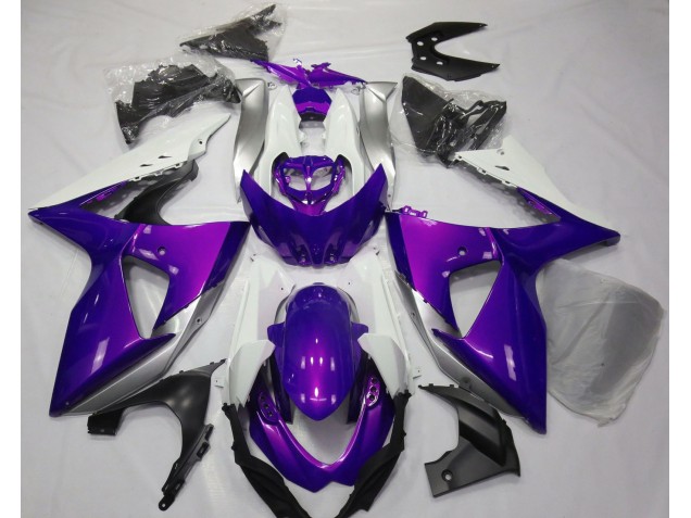 Gloss Purple & White 09-16 Suzuki GSXR 1000 Fairings Gloss Purple & White 09-16 Suzuki GSXR 1000 Fairings