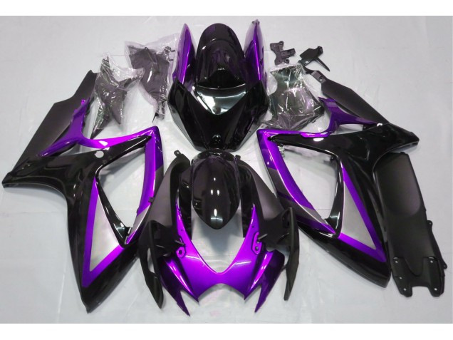 Gloss Purple and Black 06-07 Suzuki GSXR 600-750 Fairings Gloss Purple and Black 06-07 Suzuki GSXR 600-750 Fairings