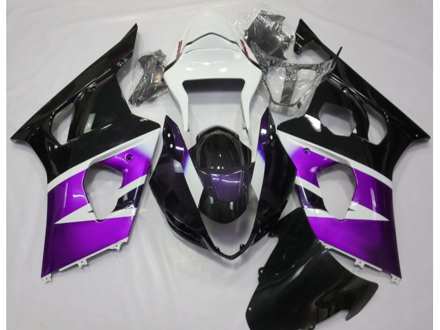 Gloss Purple and White 03-04 Suzuki GSXR 1000 Fairings Gloss Purple and White 03-04 Suzuki GSXR 1000 Fairings