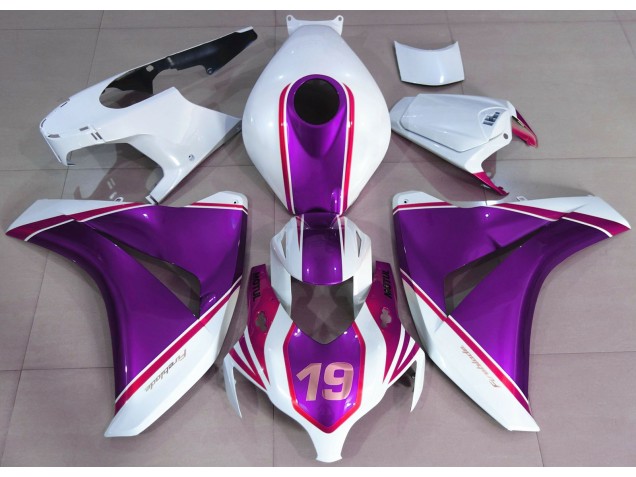 Gloss Purple and White 08-11 Honda CBR1000RR Fairings Gloss Purple and White 08-11 Honda CBR1000RR Fairings