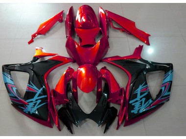 Gloss Red & Black 06-07 Suzuki GSXR 600-750 Fairings
