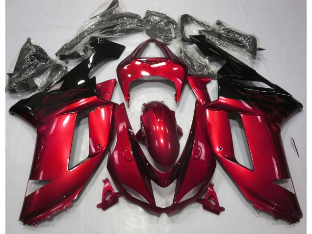Gloss Red & Black 07-08 Kawasaki ZX6R Fairings Gloss Red & Black 07-08 Kawasaki ZX6R Fairings