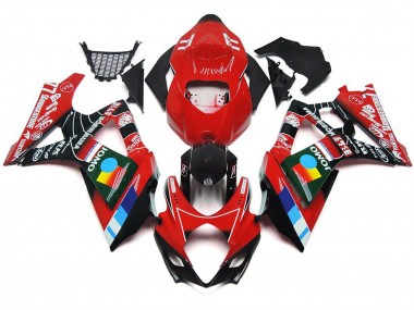 Gloss Red Multi Color 07-08 Suzuki GSXR 1000 Fairings