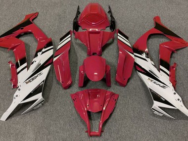 Gloss Red & White 11-15 Kawasaki ZX10R Fairings